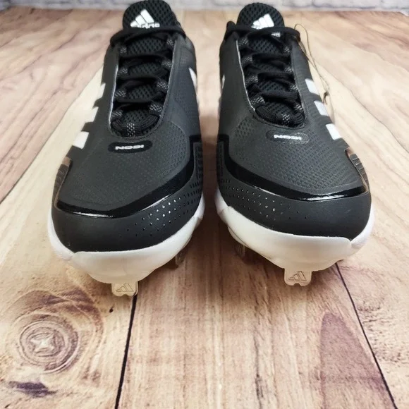 Adidas Icon 7 Baseball Cleats Mens 12.5 Black White Metal Low Top FZ1558 New - Picture 4 of 12